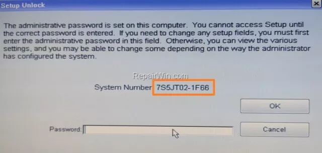 DELL BIOS UNLOCK RESET PASSWORD REMOVAL fits NEW DELL TAGS E7A8