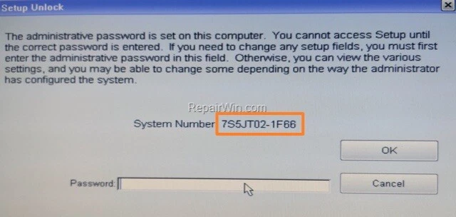 DELL BIOS UNLOCK RESET PASSWORD REMOVAL fits NEW DELL TAGS E7A8
