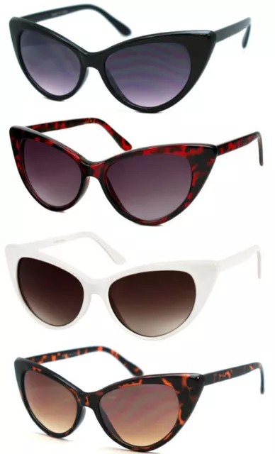 2 Pairs New Womens Cat Eye Retro 50s 60s Style Rockabilly Sunglasses Eye Glasses