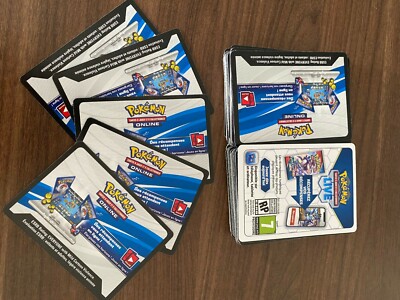 Lot de 40 Cartes codes online pour jouer à Pokemon en ligne TCG OnLine Code