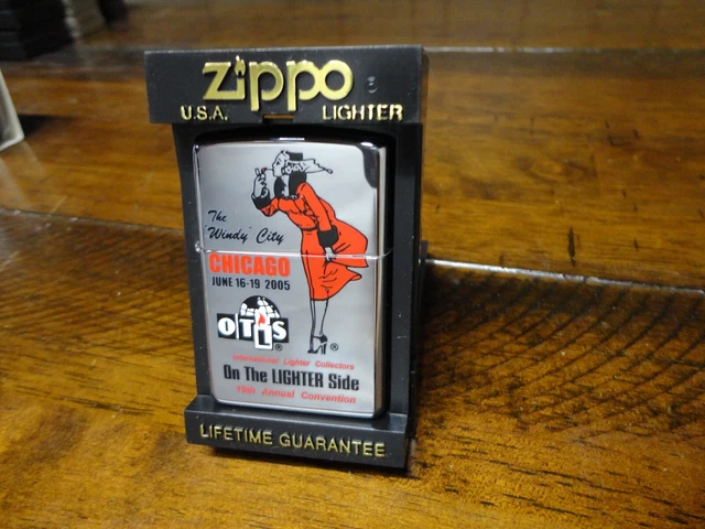 Otls Lighter Club Windy Swap Meet Chicago Il Zippo Lighter Mint In Box 2005