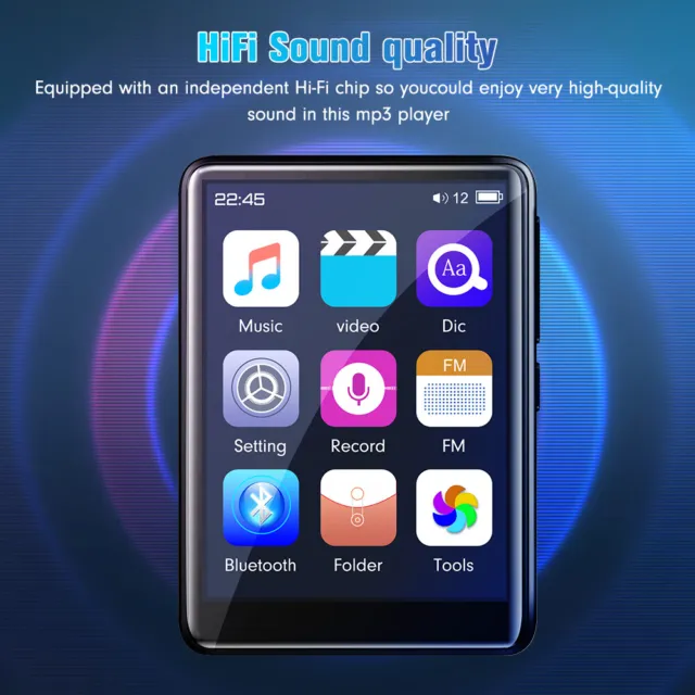 Mini Bluetooth MP4/MP3 Full Touch Scree HiFi Music Player FM Radio With Earphone 2