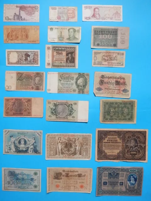 lot 21 BILLETS MONDE EUROPE ASIE MOYEN ORIENT lot 2