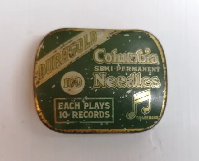 Columbia Duragold  Gramophone Needle Tin 'Semi Permanent with Needles'