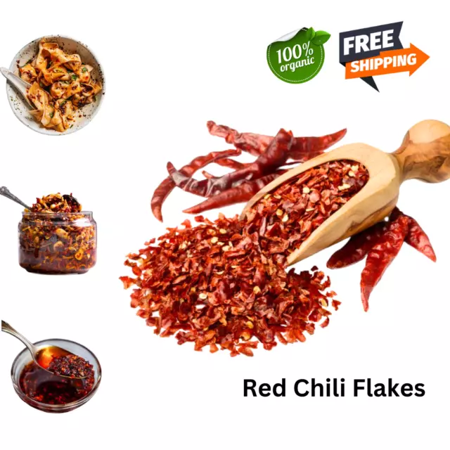 Crushed Red Pepper Flakes Spicy Seasoning Homemade Organic Hot Dry Chili Flakes