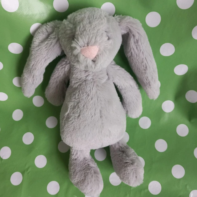 JELLYCAT GREY BASHFUL Bunny Rabbit Plush Soft Toy Small Teddy Comforter