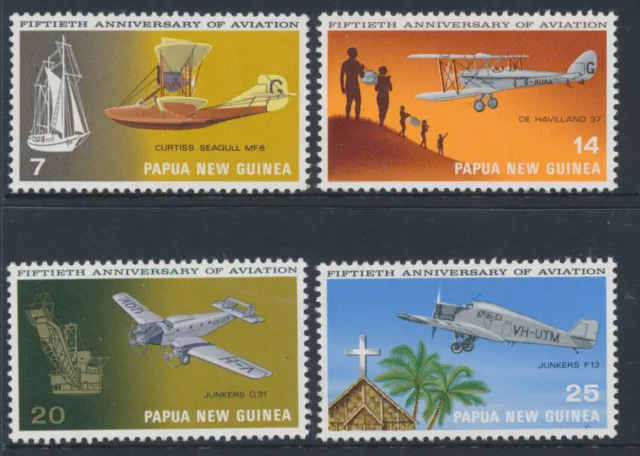 Papua New Guinea  1972 SG 220-223 Aircraft MNH (**)