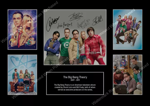 The Big Bang Theory Signed 2007 - 2019 Autographed A4 Photo Print Memorabilia