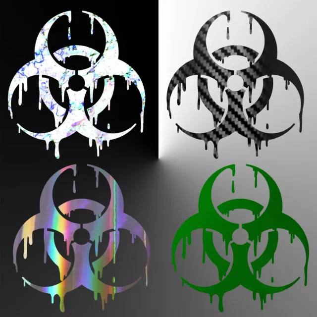 Biohazard Drip Sticker - Specialty Vinyl Bio hazard Symbol Decal