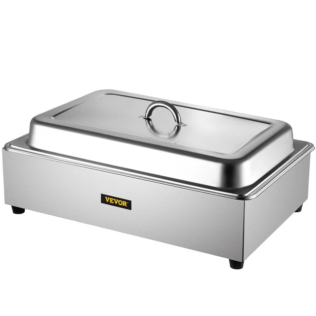 Commercial Food Warmer Full-Size 1 Pot Steam Table with Lid 9.5 Qt Soup Warmers