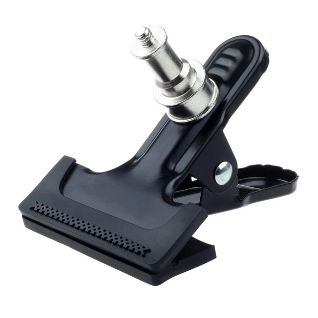 Pro Studio Clip Clamp 1/4" Stud Spigot Holder Background Backdrop Lighting Stand