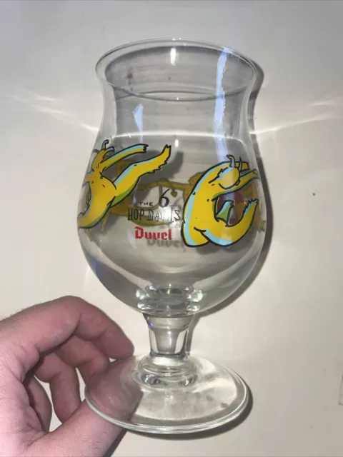 Duvel Tulip Beer Glasses The 6 Hop Devils Brewery Barware Collectible