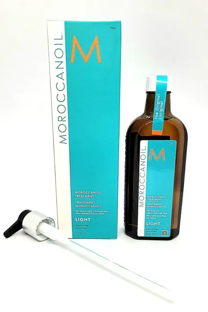 200ml MOROCCANOIL (LIGHT) HAIR TREATMENT OIL (SALON SIZE WITH PUMP) FREE P+P