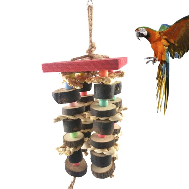 1pc Vogel hängendes Kauspielzeug Papagei Spielzeug Kauen Leiter Glocke Papagei