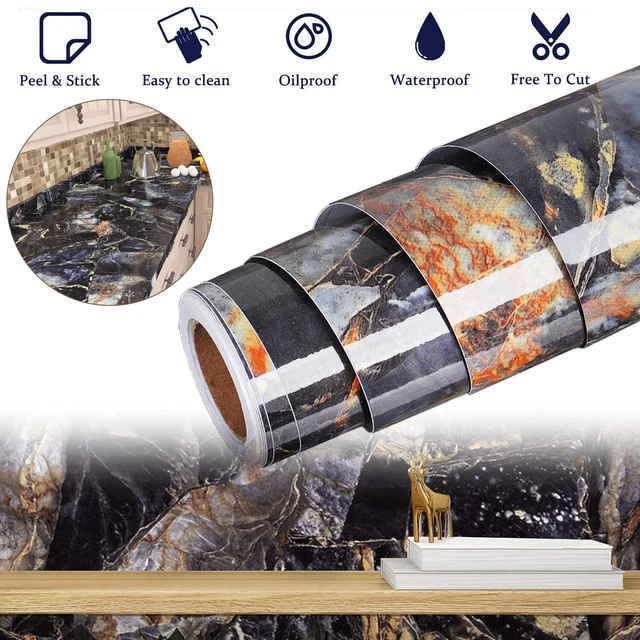 STICKY BACK MARBLE Wallpaper Marbl Self Adhesive Paper Table Furniture ...