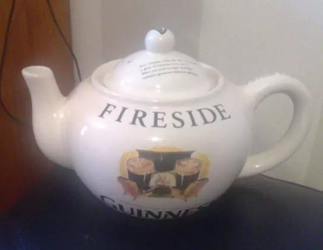 SMALL Ceramic FIRESIDE GUINNESS Teapot