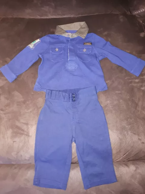 Boys  6 Months Ralph Lauren  Top And Pants Set Outfit Baby Blue