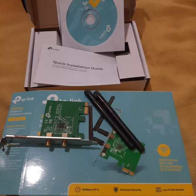 TP-Link 300 Mbps Wireless N PCI Express Adapter PCIe Network Interface Card f...