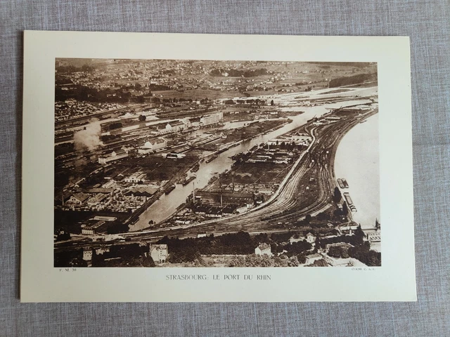 Illustration Gravure: STRASBOURG LE PORT DU RHIN à zoomer 👌