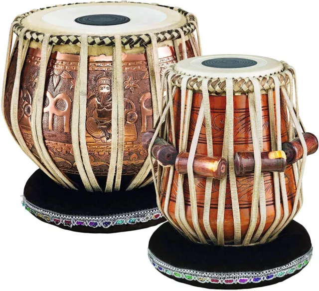 Concert Tabla Drum 9 inch Bayan and 5.5 inch Dayan Professional Tabla Set