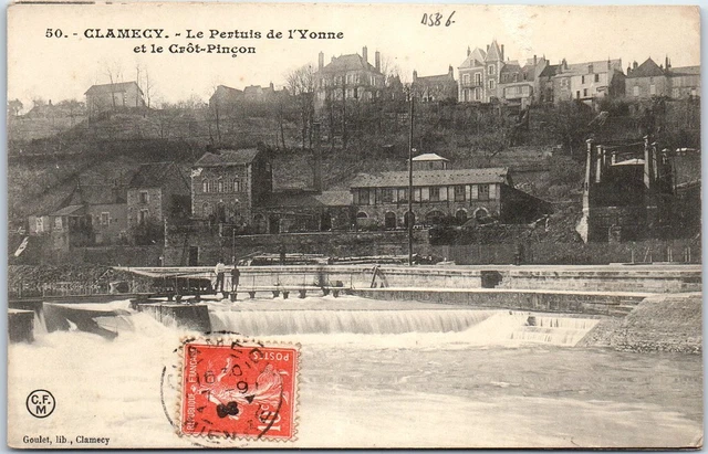 58 CLAMECY - le pertuis de l'yonne et le crot pincon