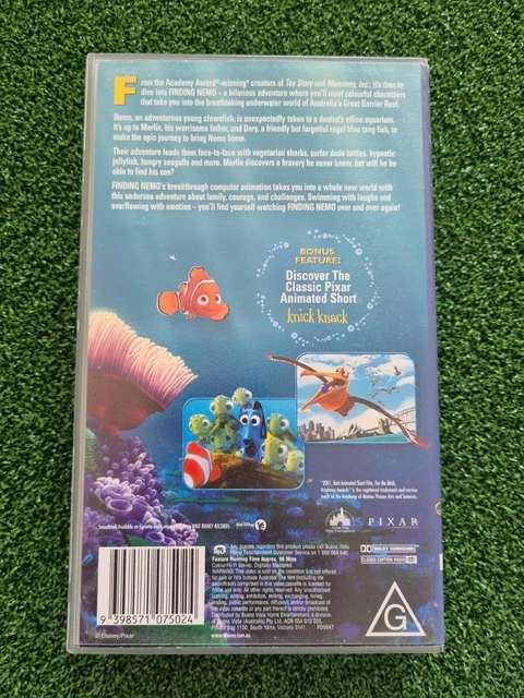 WALT DISNEY PIXAR Studios Finding Nemo VHS Video Cassette Tape $8.00 ...