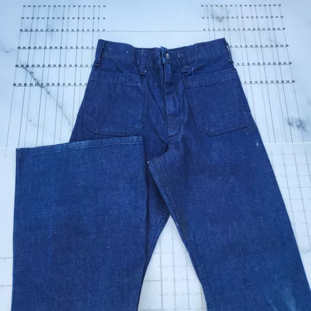 Vintage Navdungaree Bell Bottom Jeans Size 28x30 Made in USA Blue Cone Seafarer