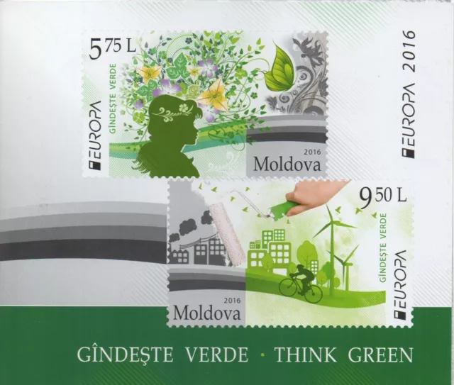 2016 Moldavia Europa Cept - Think Verde Think Green - Folleto MNH MF65207