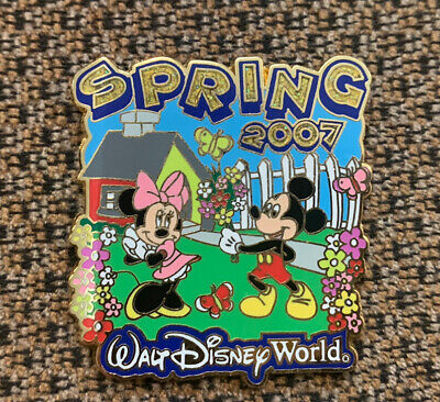 Disney WDW Spring 2007 Mickey Minnie Flowers Garden Butterflies Pin LE 1000