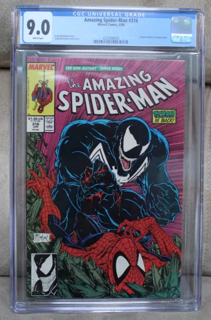 AMAZING SPIDER-MAN #316 - JUNE 1989 - CGC 9.0 - 1st VENOM COVER APPEARANCE