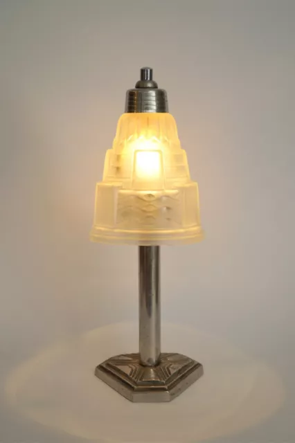 Art Deco Lampe Tischlämpchen "CRYSTAL TOWER" Tischlampe 1930 Leuchte