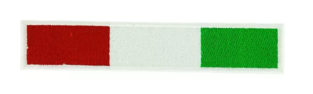 BANDIERA ITALIA TOPPA TOPPE PATCH RICAMATA 13X2,5CM RACING MOTO militari R2