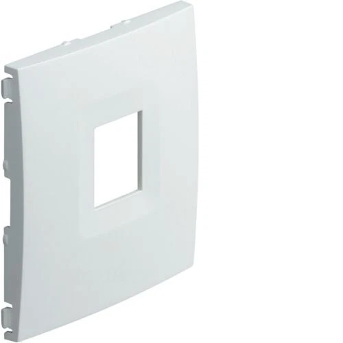 HAGER WK751B - 1 Enjoliveur Kallysta pour prise RJ45 ou HP mono Blanc Névé