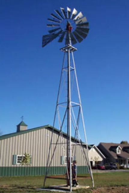 Aermotor Windmill Rebuilt 8ft A-702 with New 27ft Windmill Tower, FREE SHIPPING
