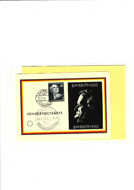 BRD/Bund Postkarte, Wagner Festspiele Sonderpostkarte Furtwängler Bayreuth 1955