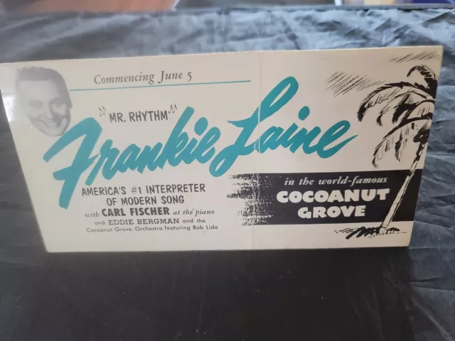 1950's Cocoanut Grove Nightclub Table Ad Ambassador Hotel Los Angeles LAINE
