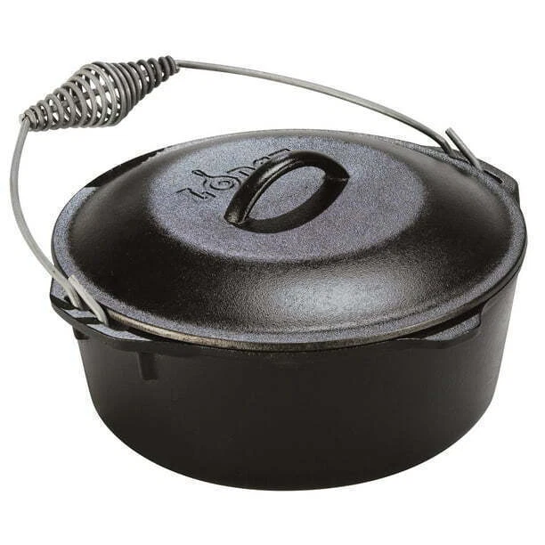 Sunnydaze Cast Iron Deep Dutch Oven、pre-seasoned、12-inch、8-quart 純正大特価祭 