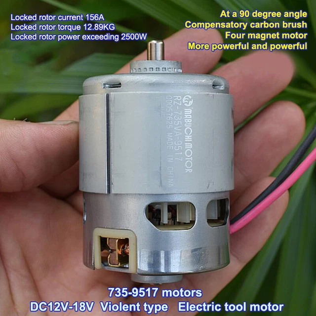 MABUCHI RZ-735VA-9515 Motore 15 Denti Gear DC 14.4V 18V Ad Alta Velocà Trapano Elettrico Cacciave Sega Circolare Motore Di Alimentazione - Foto 11