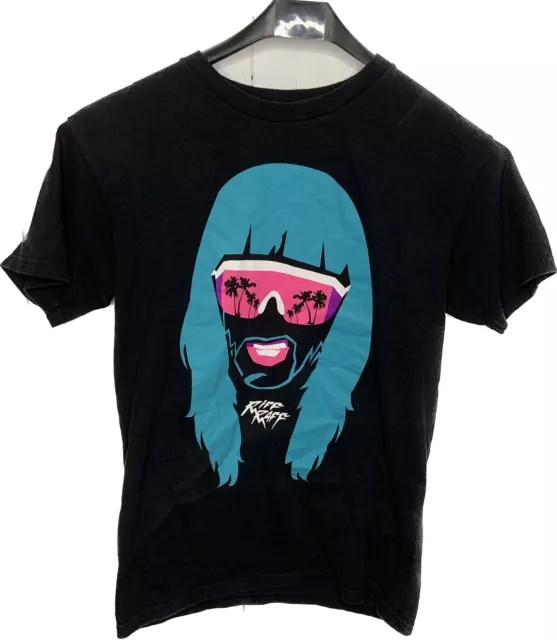 Riff Raff Jody Highroller Graphic T-Shirt Small Black Neon Colors Unisex