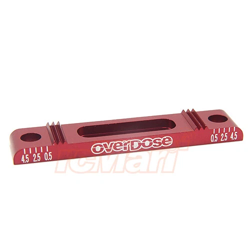 Overdose Aluminum Adjustable Suspension Mount Base +0.5 Deg Red For Vacula II