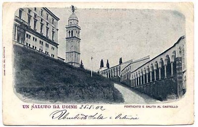 viaggiata #11608 Udine Veduta del Castello anni 10 