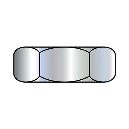 Zoro Select 126Nj 1-1/4-12 Hex Jam Nut Zinc