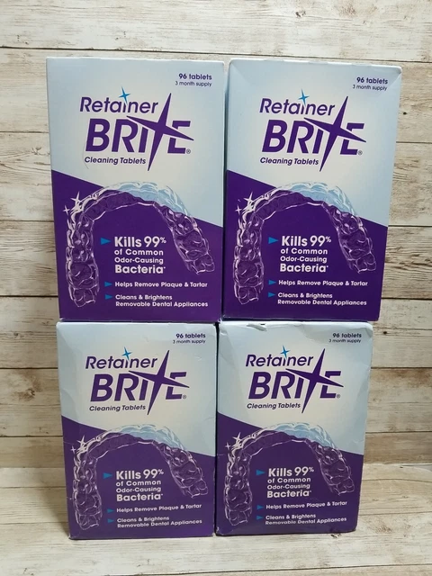 Lote de 4x Caja Retenedor Tabletas de Limpieza Británicas 96 Tabletas Ea Expiración 2/2025 12 Meses