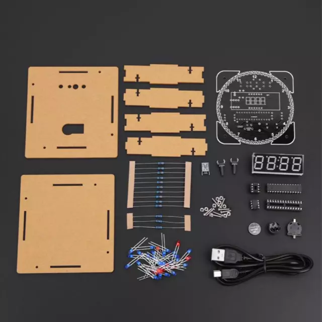 DIY LED Lichtsteuerung Rotation Digital Uhr Kit Elektronische Temperatur