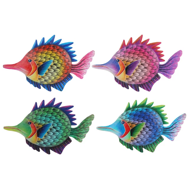 iron hanging ornament Metal Ocean fish decor Decor Outdoor Indoor Art Sculpture