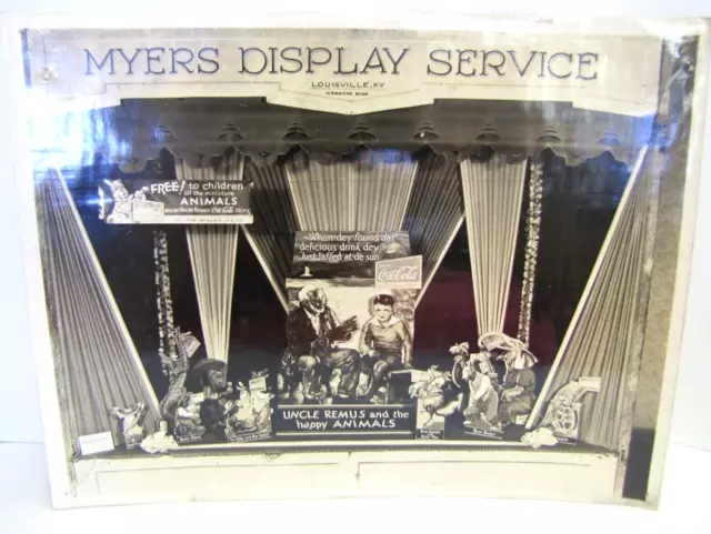 UNCLE TOM'S REMUS Happy Animals MYERS DISPLAY Photograph COKE Coca-Cola Lou KY