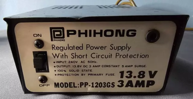 Alimentatore regolato Phihong CB/Prosciutto (PP-1203GS) 13,8v 3-5 AMP
