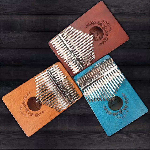 Professional Grade Wooden Kalimba Thumb Piano with 17 Keys and Steel Tines