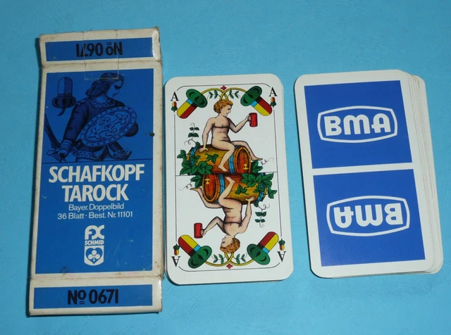 Jeu De Cartes Ancien – Schafkopf Tarock – Schmid FX, BMA – Tarot Allemand (état Bon)