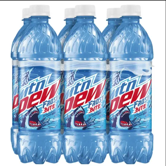 MOUNTAIN MTN DEW FROST BITE  Limited Rare 2022 16.9 oz, 6 Pack Bottles New